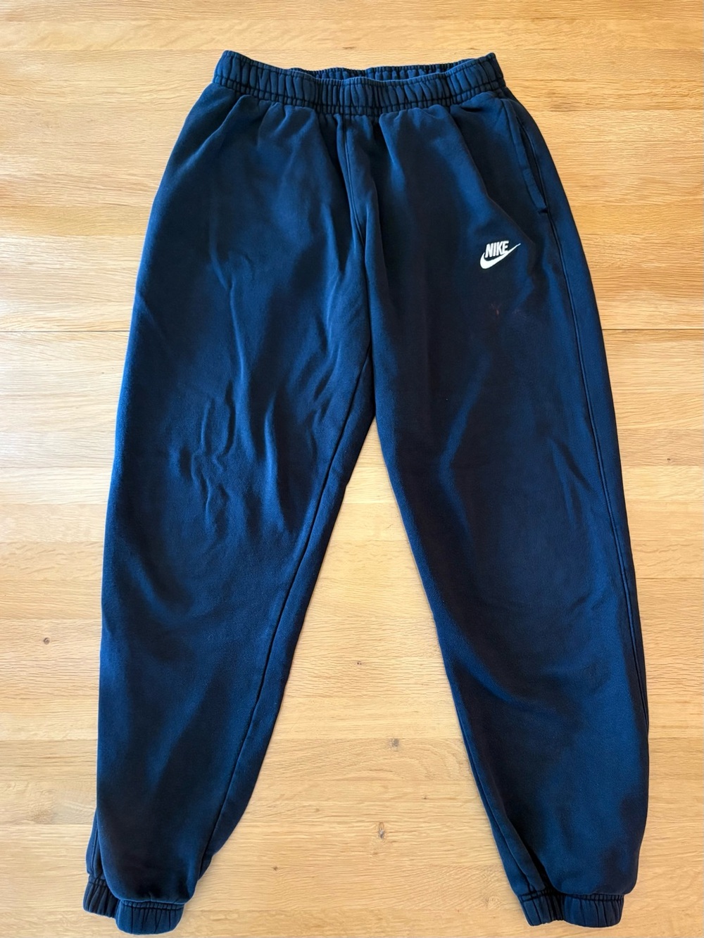 Nike Sportswear Club Fleece Joggers Mens Small Tall Black Cuffed FLAWED